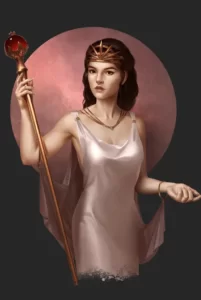 Hera is queen and goddess, beautiful and terrible.